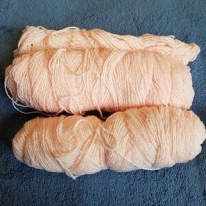 Lion Brand Jamie Baby Yarn 3 Ply Peach 3(2 full/30% 3rd) Skeins Vintage